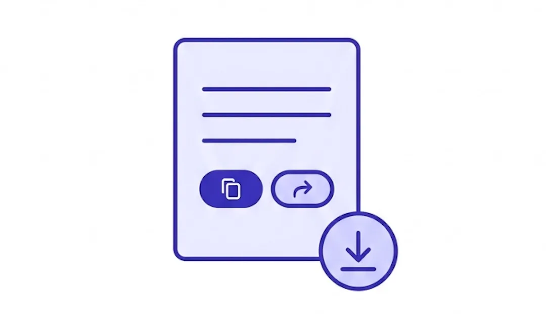 Copy or export the format you need